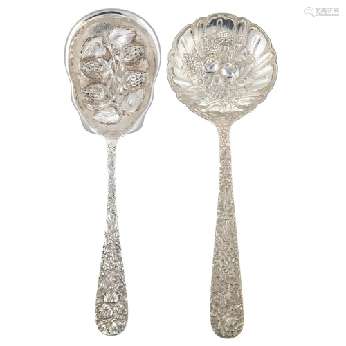 Two Baltimore Sterling Silver Berry Spoons