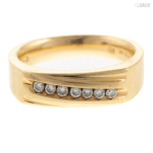 A Gent's 14K Diamond Band