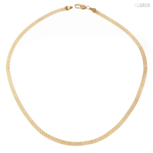 A 14K Yellow Gold Wide Link Chain