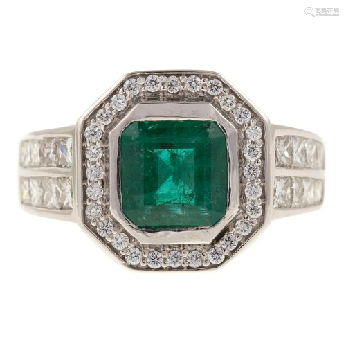 A 2.01 ct Emerald & Diamond Ring in 14K