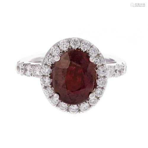 An Impressive 2.72 ct Ruby & Diamond Ring in 18K