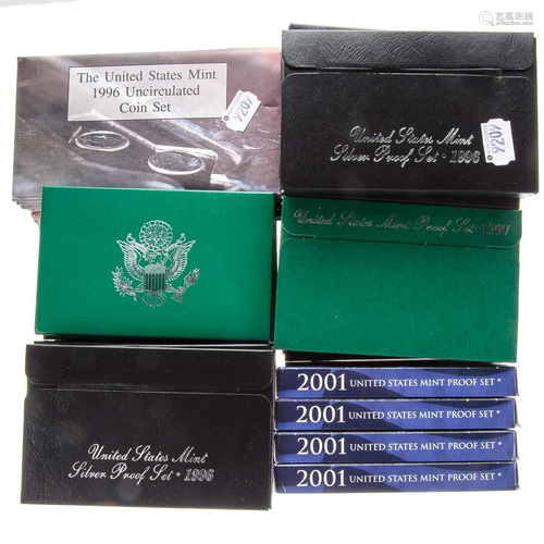 20 Silver Proof Sets, 19 Proof Sets, 9 Mint Sets