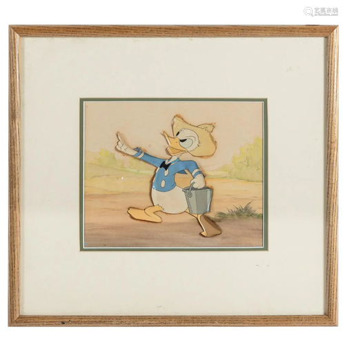 Walt Disney Donald Duck Animation Cel Set Up