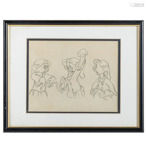 Walt Disney Dopey Pencil Drawing Pose Sheet