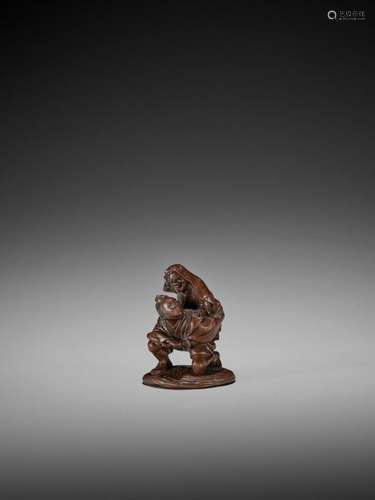 Masamitsu: A Wood Netsuke Of O…