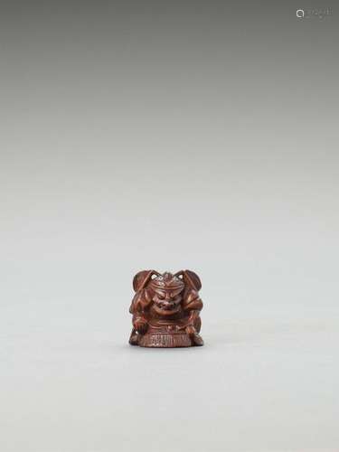 A Wood Netsuke Of Shoki Search…