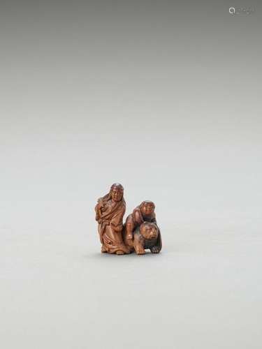 A Wood Netsuke Of Kintaro And …