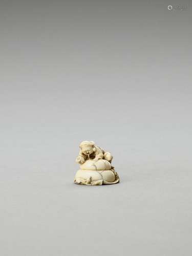 An Amusing Ivory Netsuke Of Da…