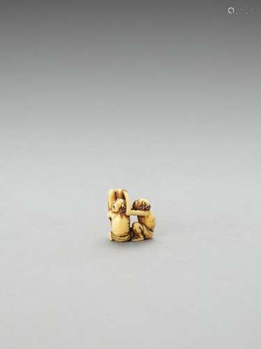 An Edo School Ivory Netsuke Of…