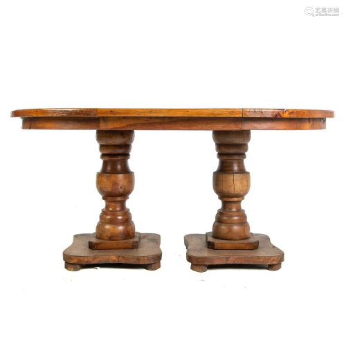 Continental Style Mixed Wood Marquetry Top Table