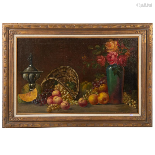 American School, 19th c. Tabletop Still Life