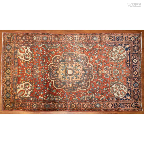 Antique Farahan Sarouk Rug, Persia, 4 x 6.10