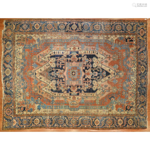 Antique Serapi Carpet, Persia, 10.6 x 14