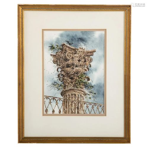 R. Scott Coleman. Corinthian Capital, watercolor