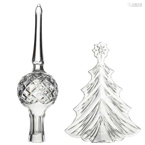 Two Waterford Crystal Christmas Decorations