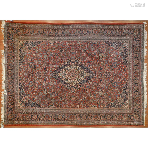 Semi-Antique Keshan Carpet, Persia, 10.5 x 14