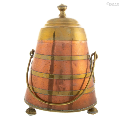 Copper & Brass Fireplace Ash Container