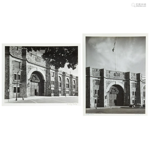 A. Aubrey Bodine. Fifth Regiment Armory, 2 photos