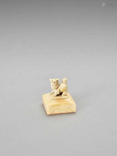 A Carved Ivory ‘buddhist Lion’…