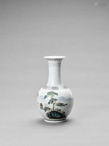 A ‘landscape’ Porcelain Vase