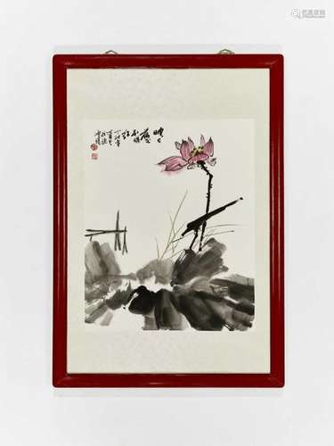 A Painting Of A Lotus Flower, …