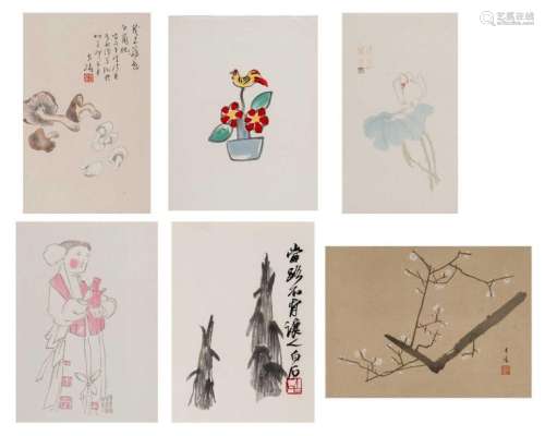 Six Chinese Color Prints, One …