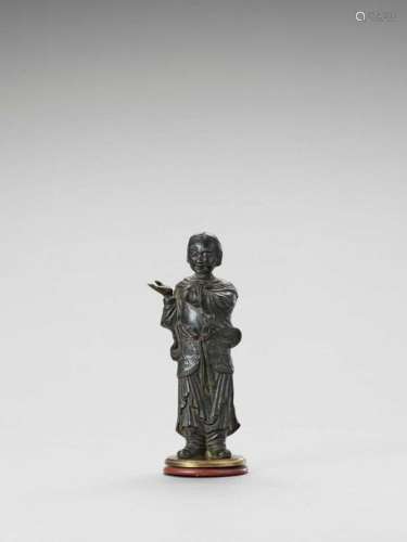 A Bronze Figure Of A Luohan, M…