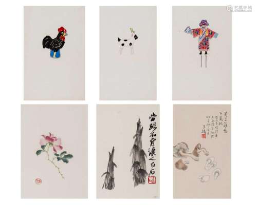 Six Chinese Color Prints, One …