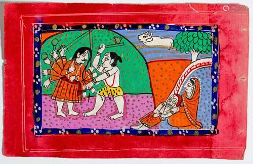 An Indian Miniature Painting O…