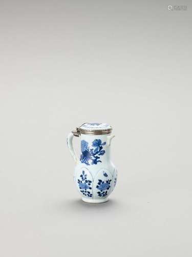 A Silver Mounted Blue And Whit…