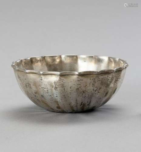 A Lobed Silver Plated Bowl