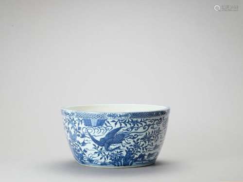 A Large Blue And White Porcela…