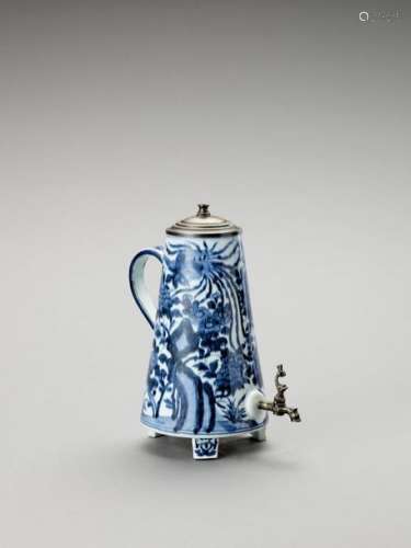 A Blue And White Porcelain Cof…