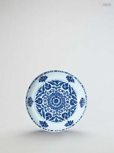 A Large Blue And White Porcela…