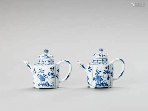 A Pair Of Blue And White Porce…