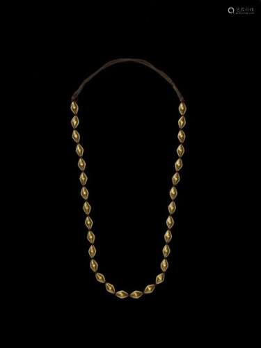 A Burmese Gold Necklace With 3…