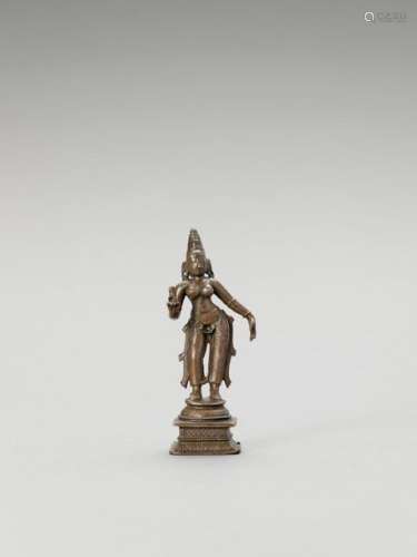 A Chola Style Miniature Bronze…