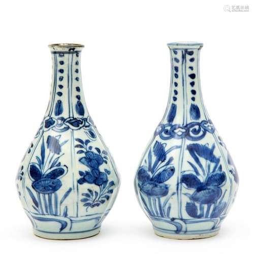 Two Wanli Blue And White Vases