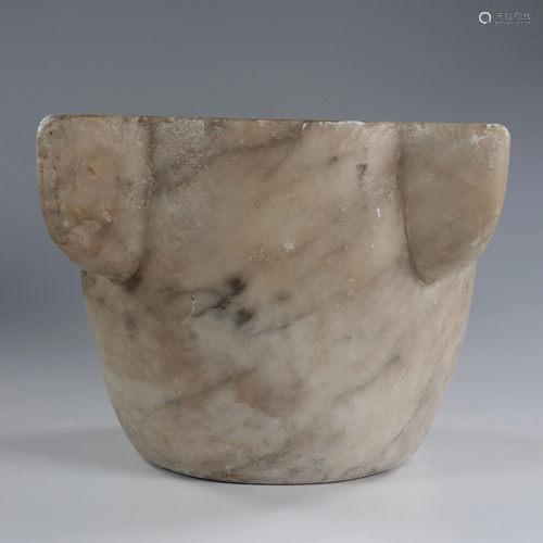 18th century marble mortar.