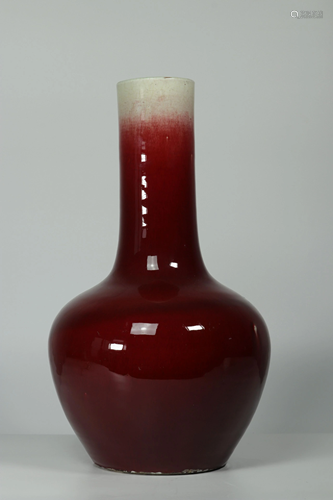 Imposing flamÃ© porcelain vase