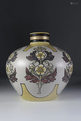 Art Nouveau Boch vase circa 1900.