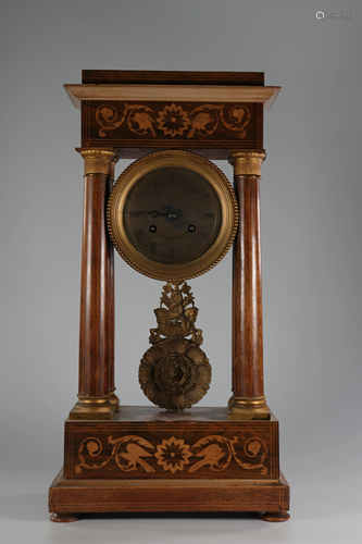 Portico clock, Charles X period.