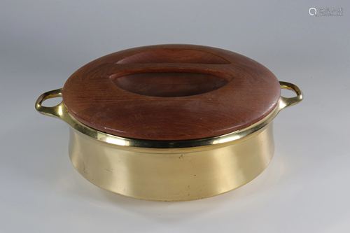 Dansk design, Denmark copper box with wooden lid.