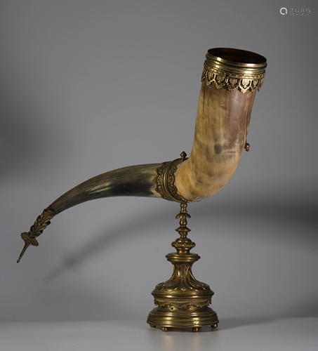 Cornucopia - gilt bronze base