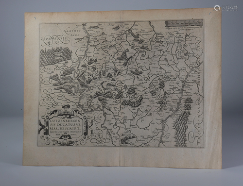 Old map of Luxembourg 18th