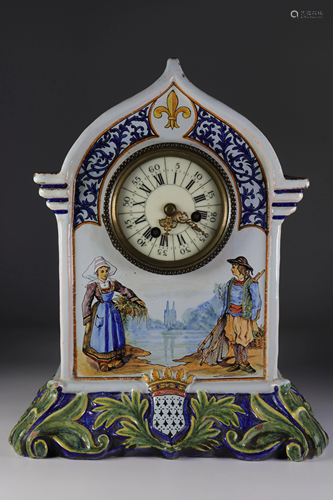 Quimper Porquier clock beautiful 