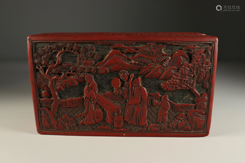 Cinnabar lacquer box from the Qianlong period. 18th