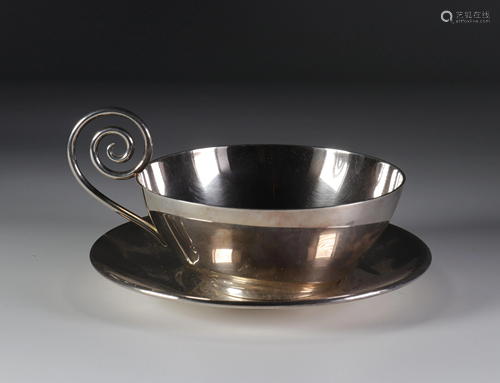 Christofle, silver metal cup.