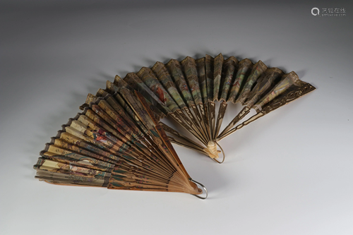 2 18th century fans