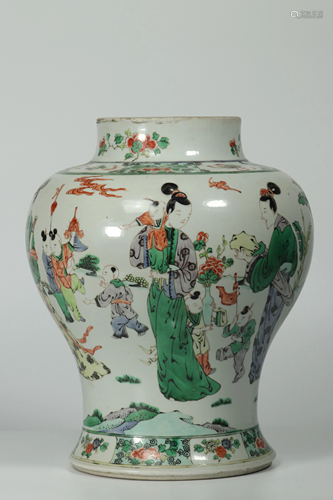 China - Potiche - famille verte - decorated with